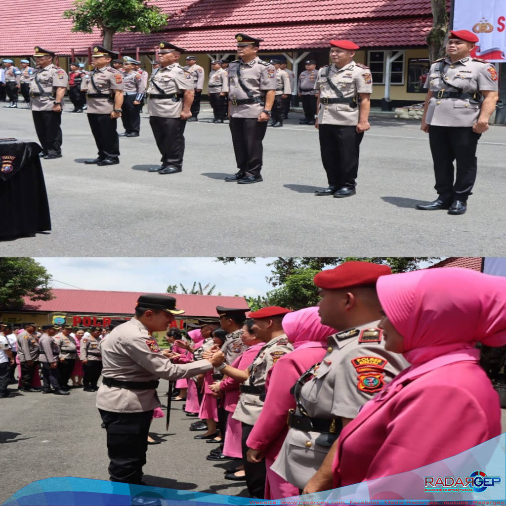Kapolres Binjai Pimpin Sertijab Waka Polres, Kasat Narkoba dan Kabag Log